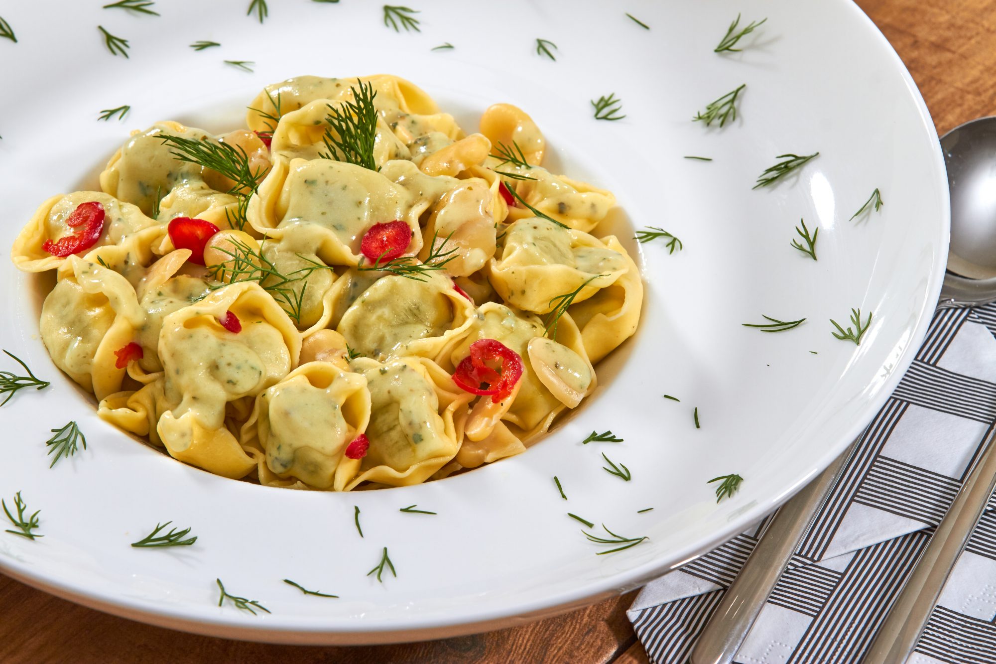 Tortellini and sauce